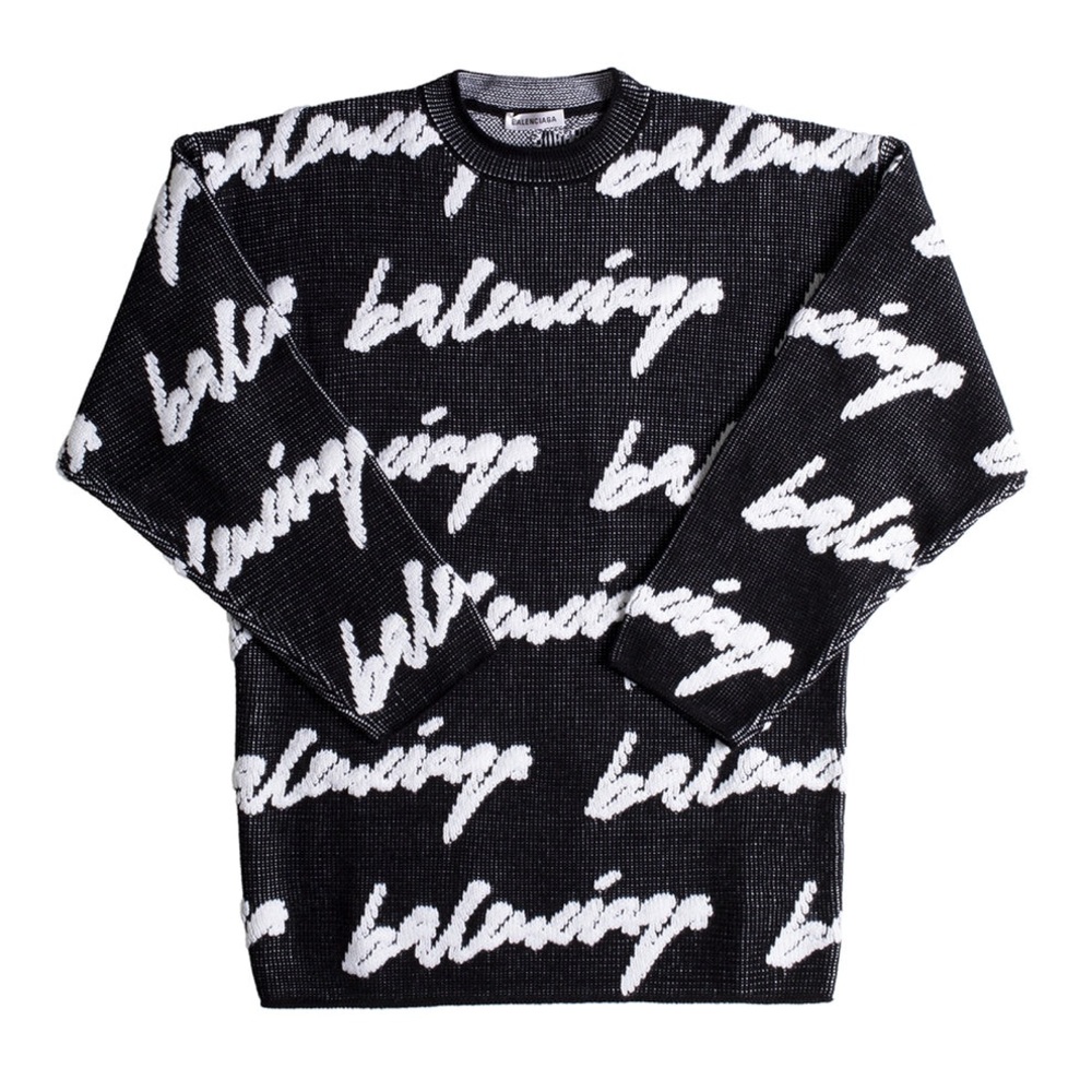 Balenciaga Logo Script Sweater
